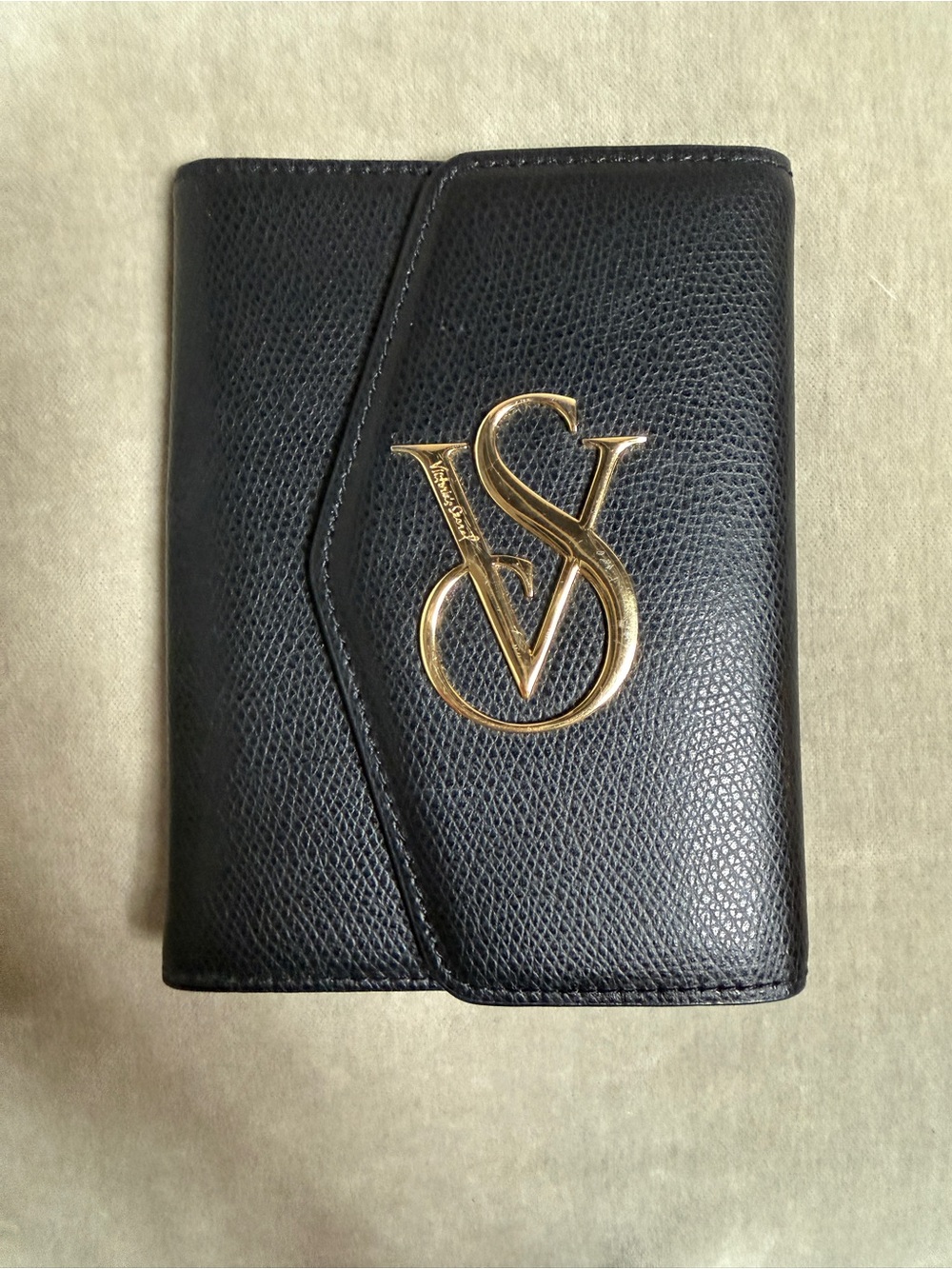 Victoria's Secret Black Genuine Leather Passport Holder